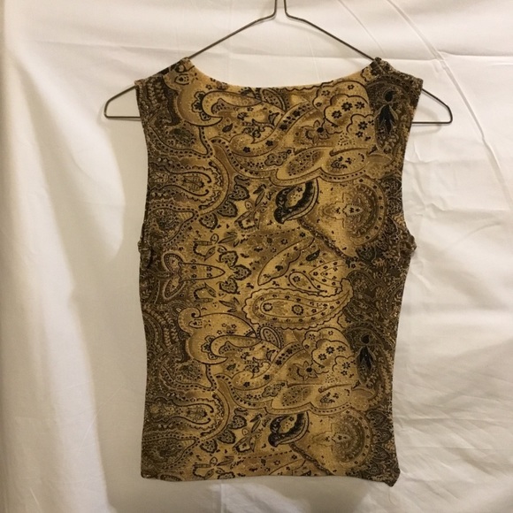 Wild Fire Tan Black Metallic Sleeveless Top - Picture 2 of 5